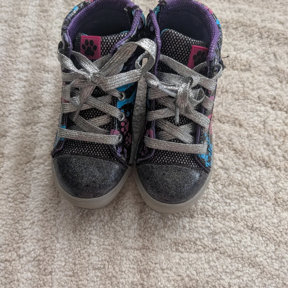 Kids Glitter High-Top Sneakers